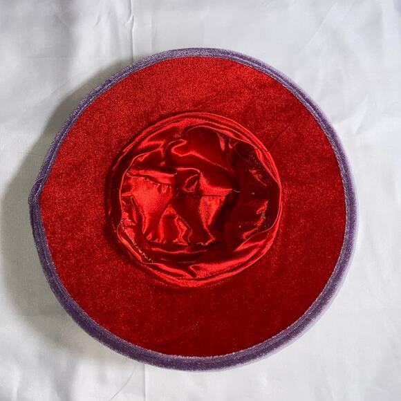 Red Hat Society Purple Rose bow Trim Doll Plush Small Decoration Toy Accessory - Picture 6 of 12